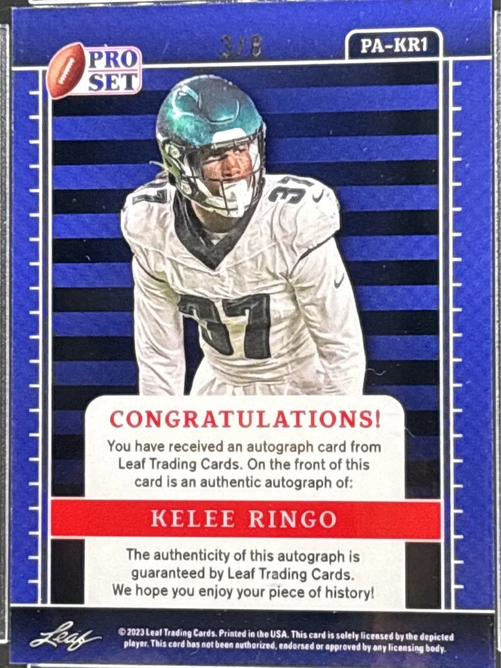 Pro Set Kelee Ringo Holographic Rookie Trading Card - Autographed LE 3/8